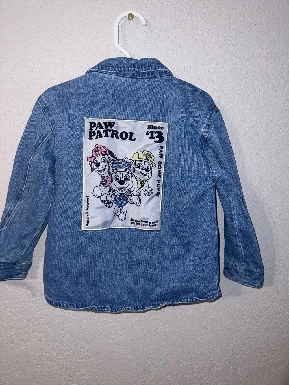 Paw Patrol Denim Jean Jacket in Blue with Patch